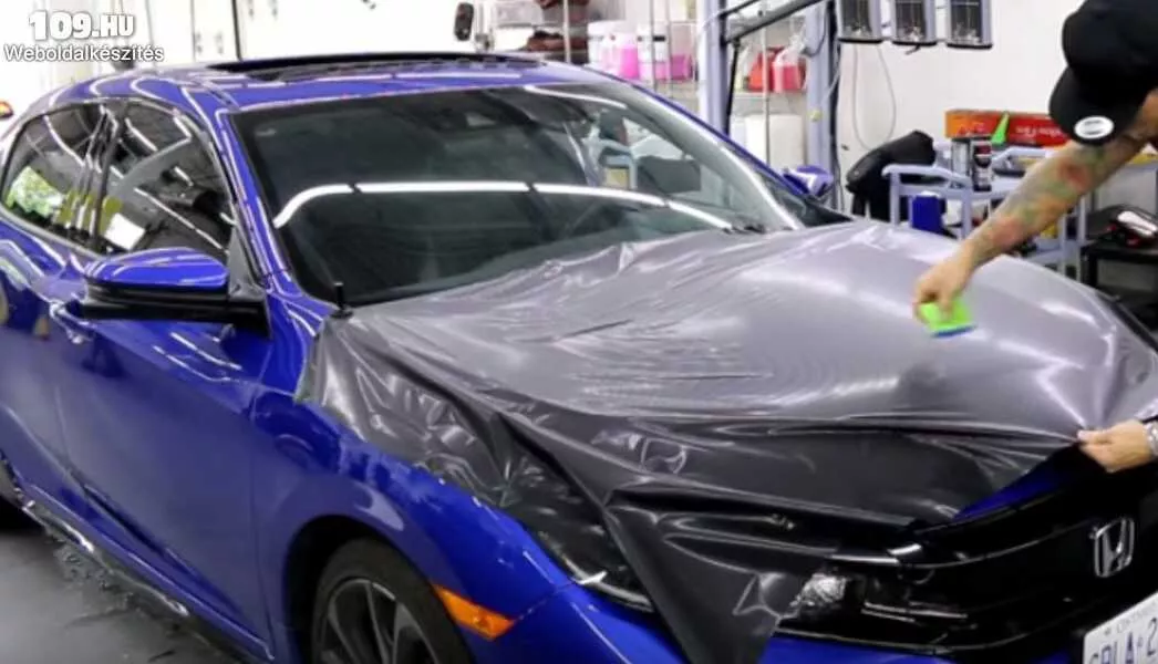 Honda Civic karosszéria fóliázás videó
